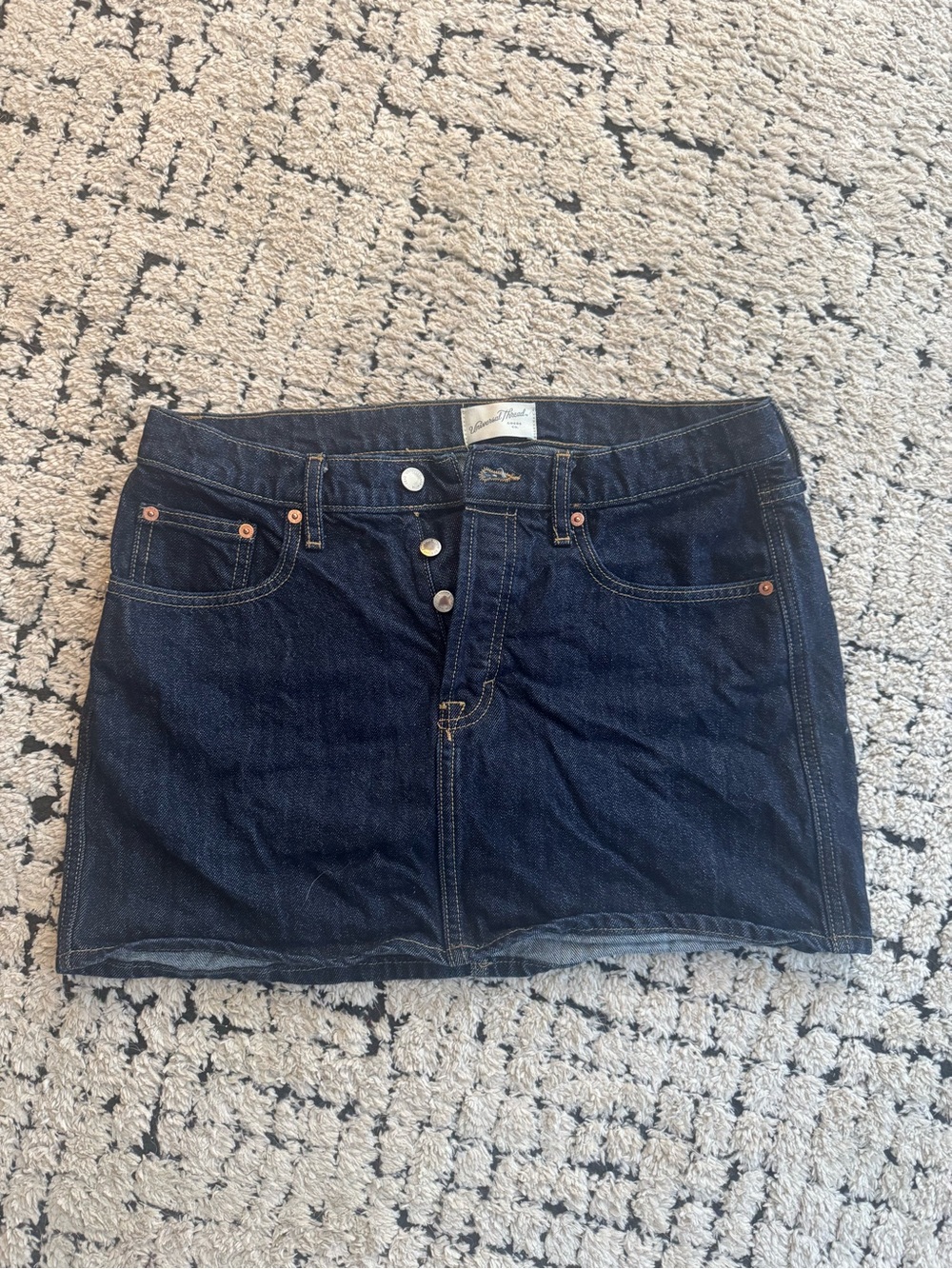 Button up denim skirt